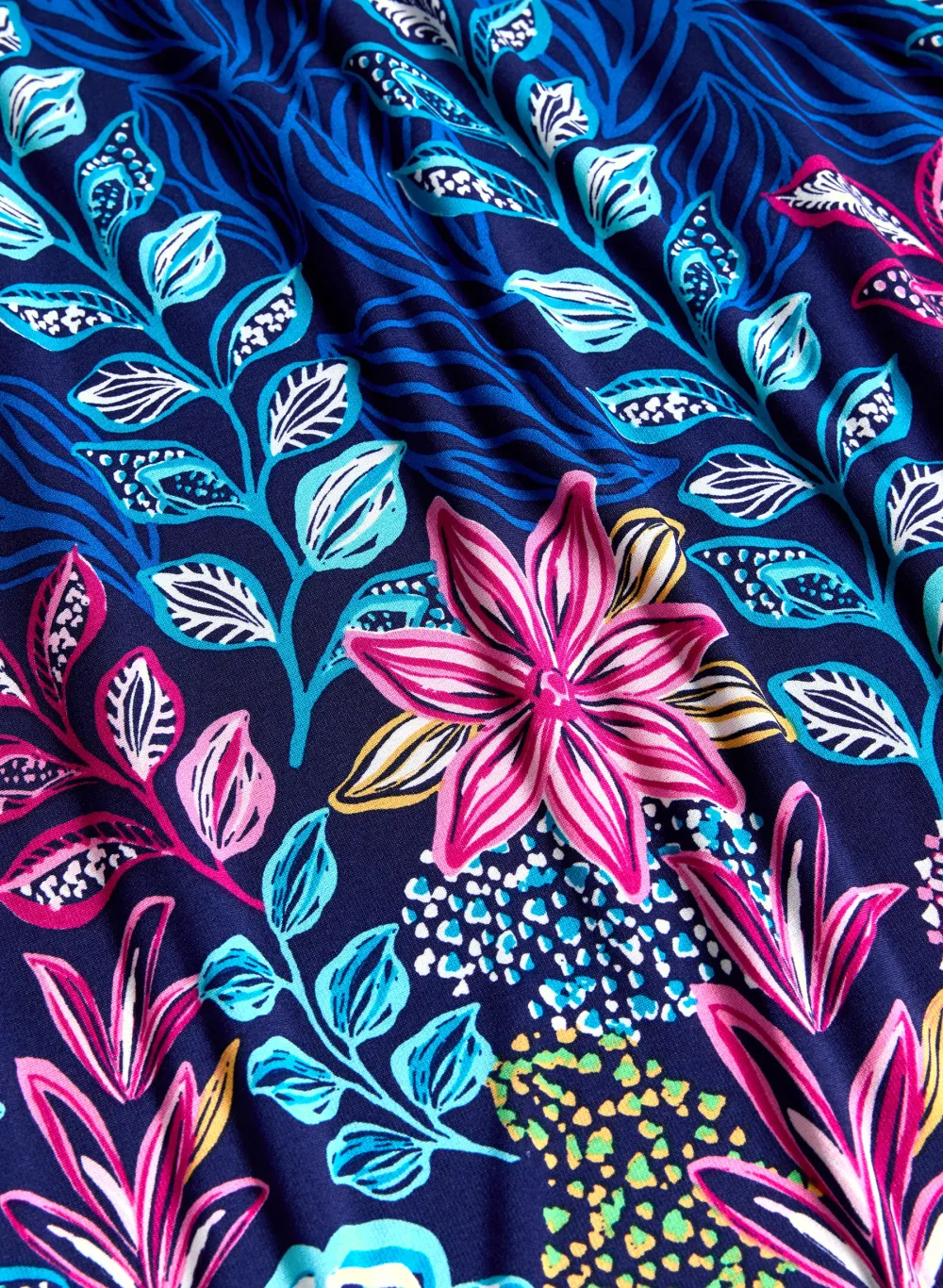 Botanical Print Casual Maxi Dress