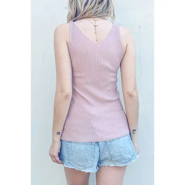 And The Why Ribbed Knit Slim Tank