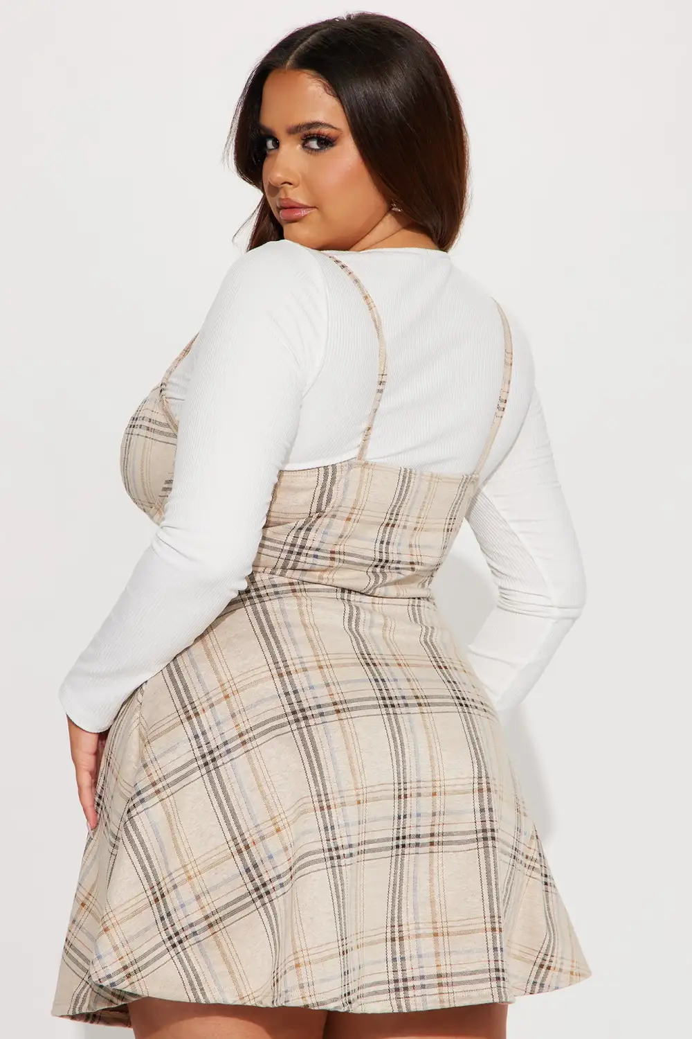 Sarah Lee Mini Dress - Tan/Multi