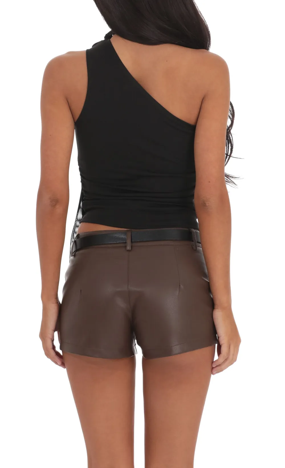 Scarf Halter Top in Black