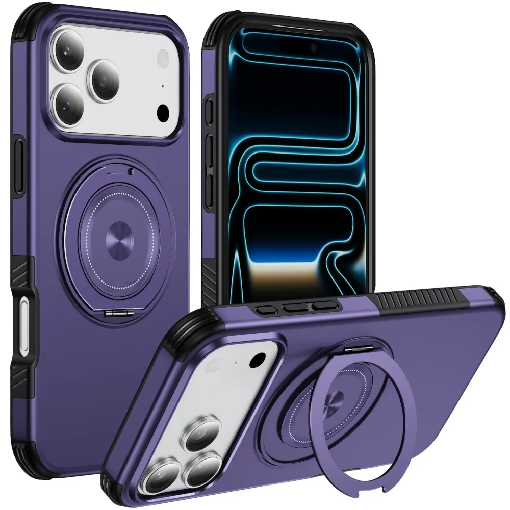 Magnetic Stand 2-in-1 Shockproof Phone Case for iPhone 18, iPhone 18 Pro Max Case