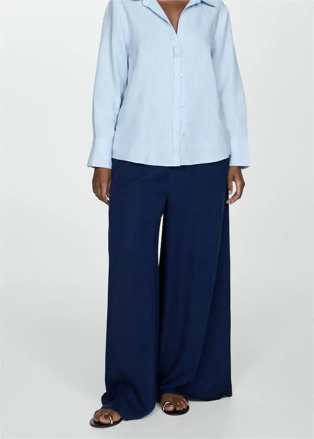 Lyocell pants with elastic waistband