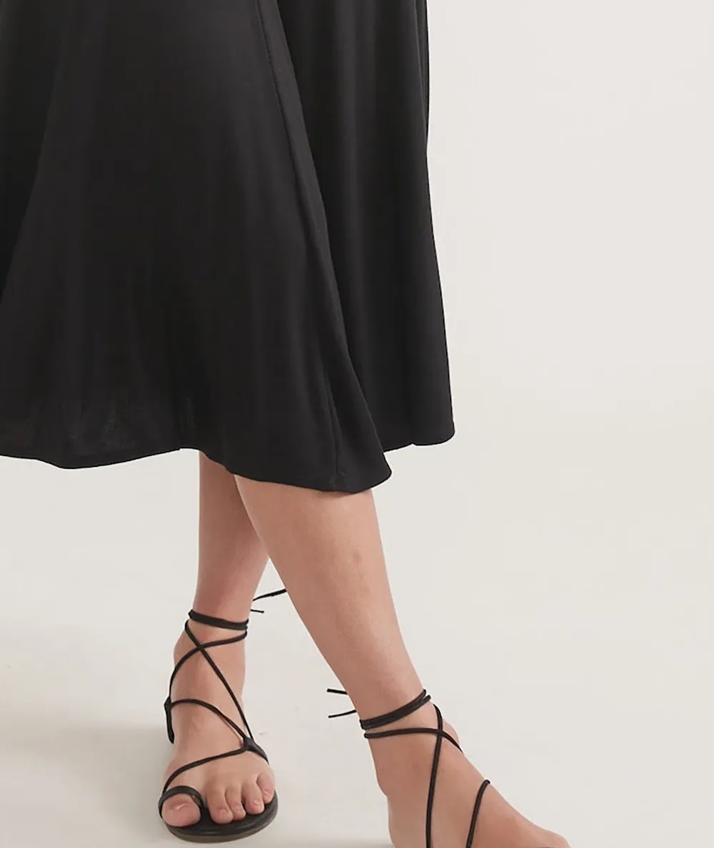 Lexi Rib Fit and Flare Midi Dress