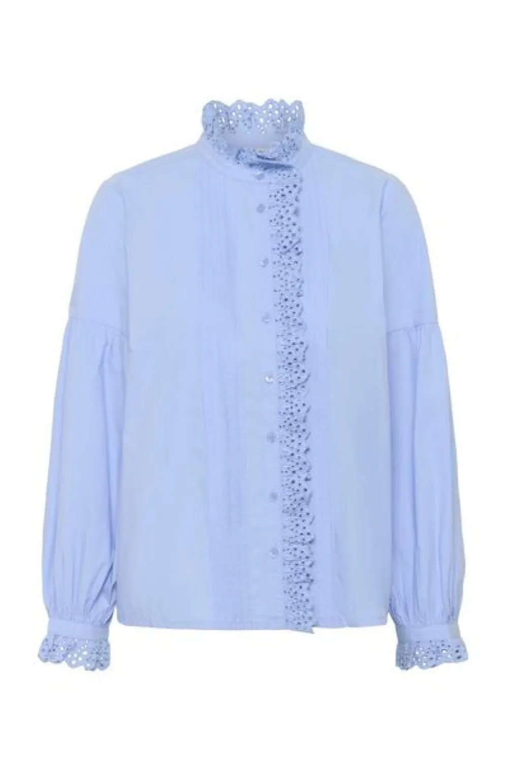Cotton Frill Detail Long Sleeve Shirt