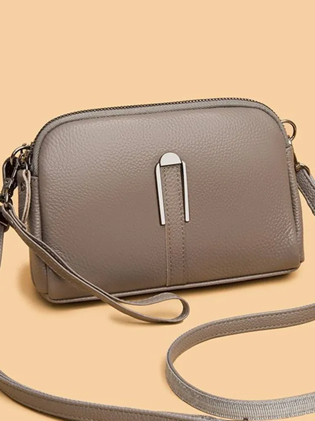 Urban Casual Leather Crossbody Bag