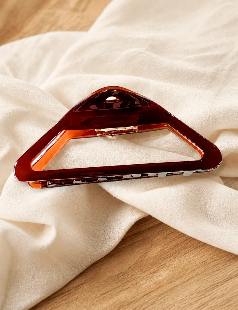 Triangular Hollow Marbled Hair Clip