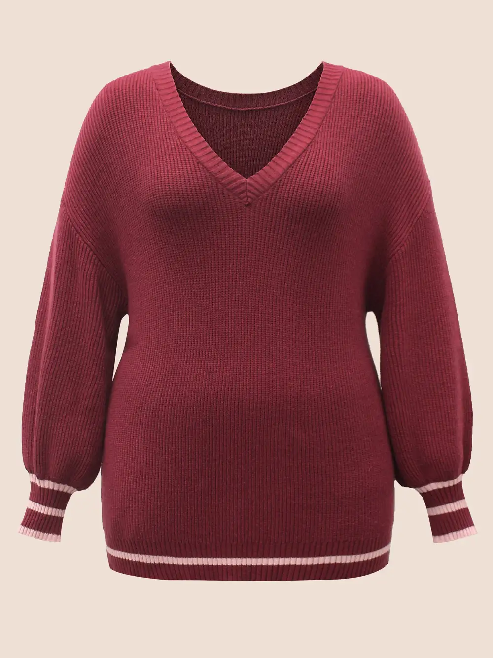 Supersoft Essentials V Neck Contrast Trim Pullover