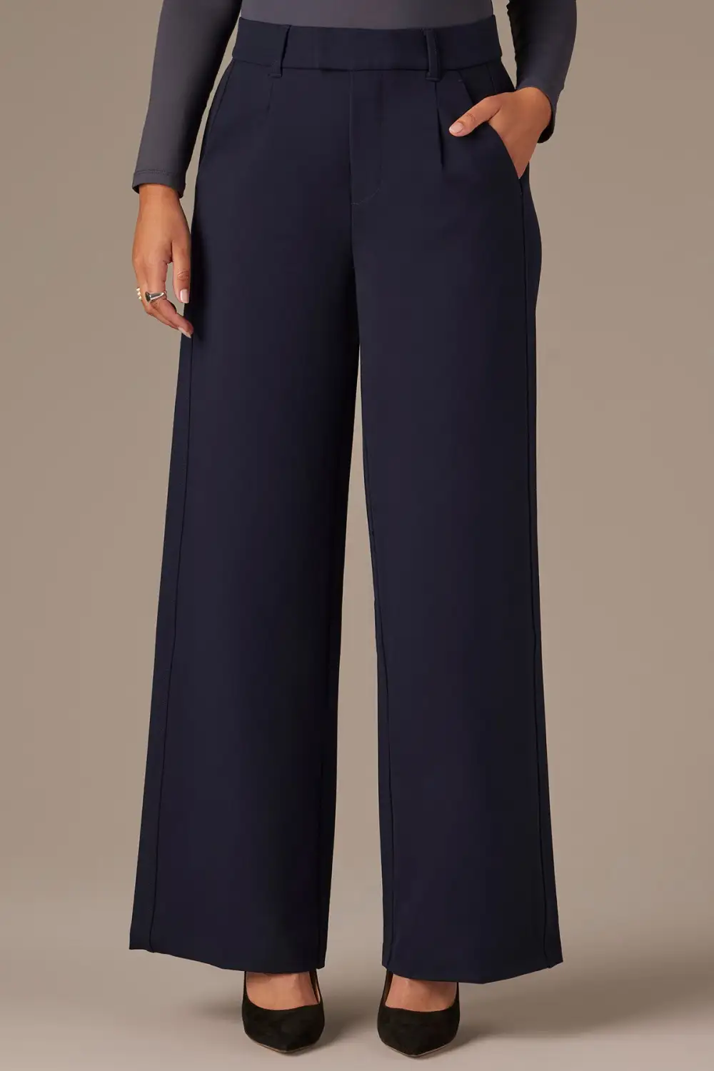 Petite Side Panel Tailored Trousers