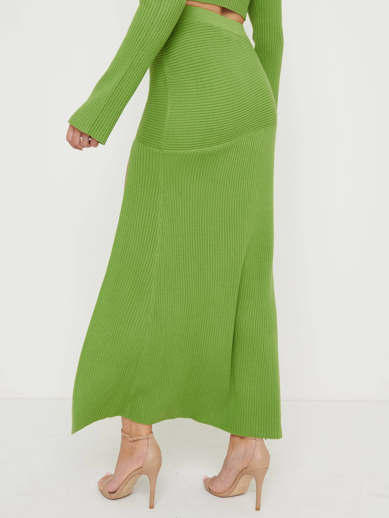 Asymmetric Knit Skirt