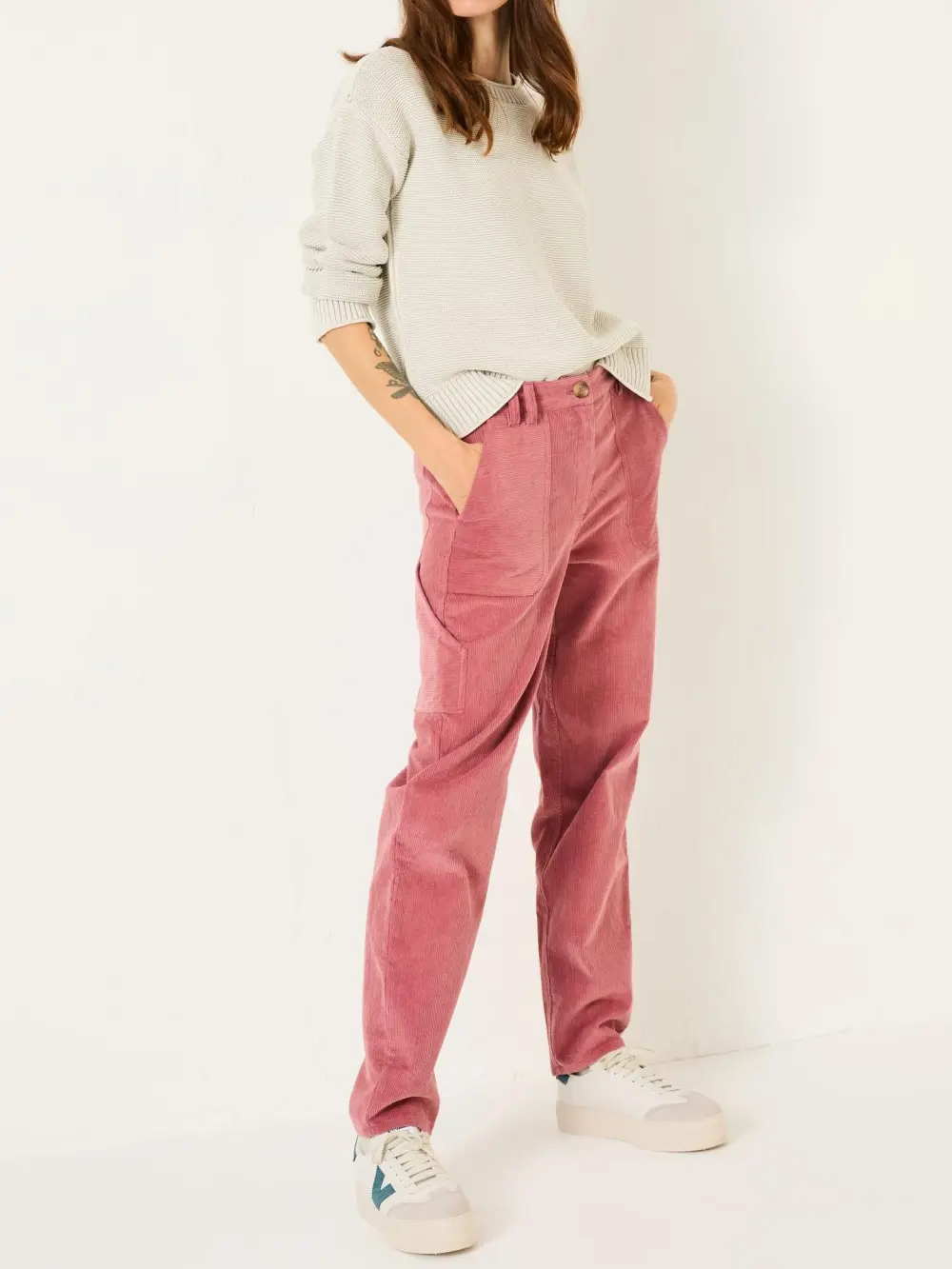 Chesil Blush Pink Cord Trousers