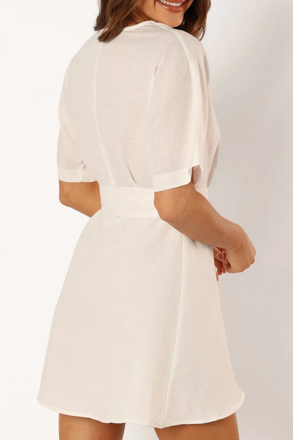 AMELIA WRAP DRESS - WHITE