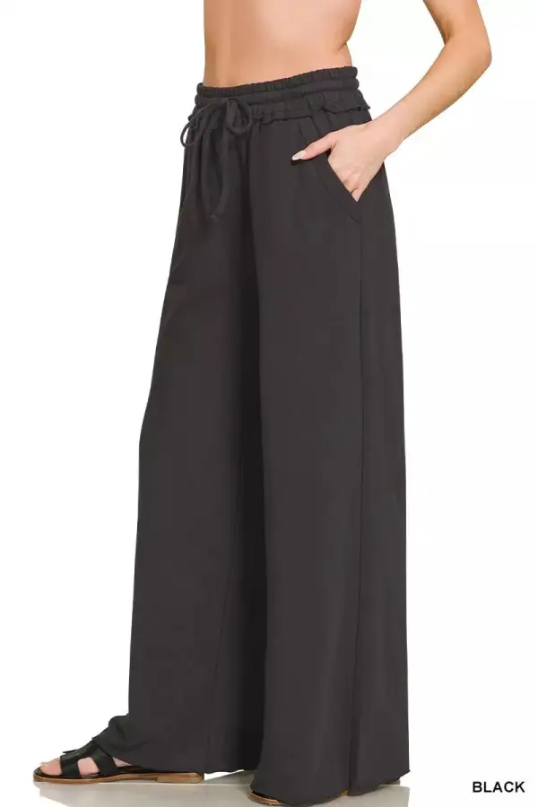Everyday French Terry Wide Leg Sweatpants Pants