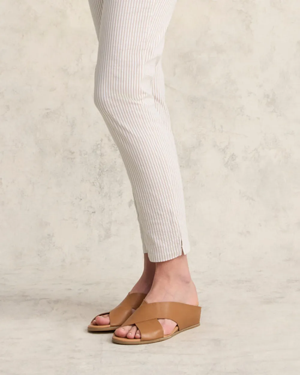 Striped Cropped Pants For Elegant Daily Style