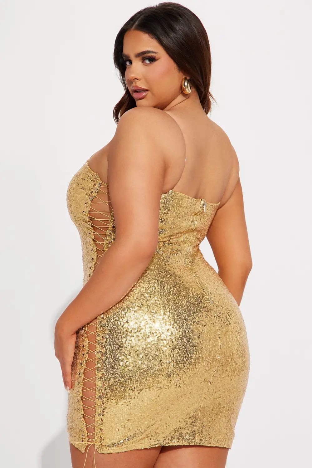 After Party Chic Sequin Mini Dress - Gold