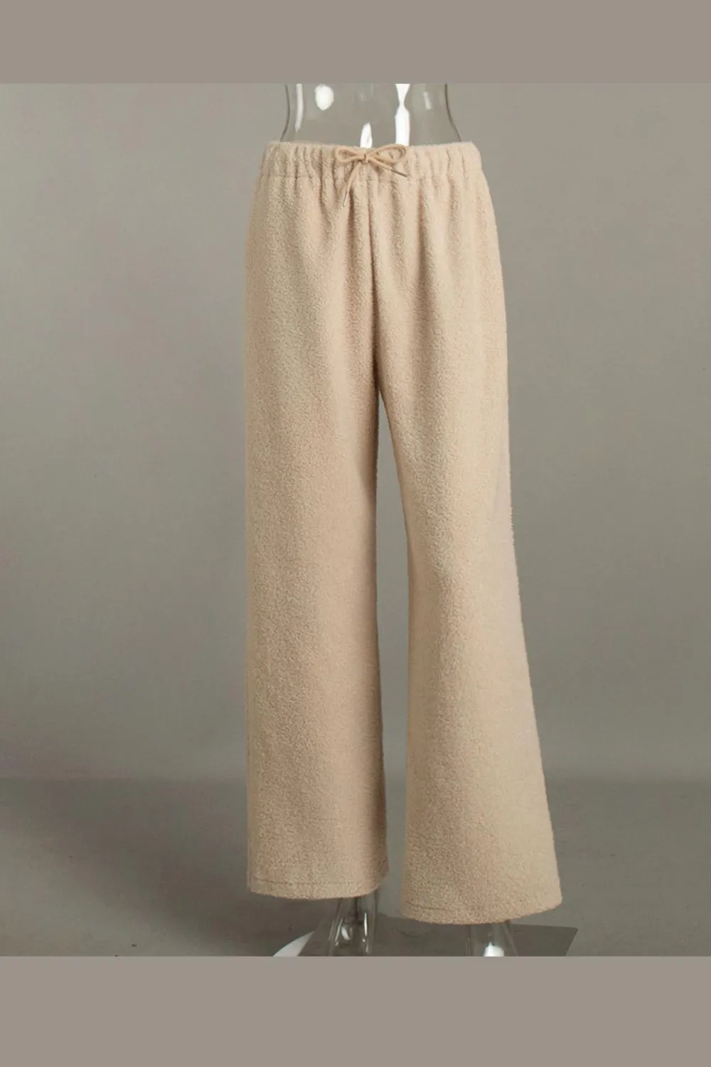 Boucle Plush Wide Leg Pants