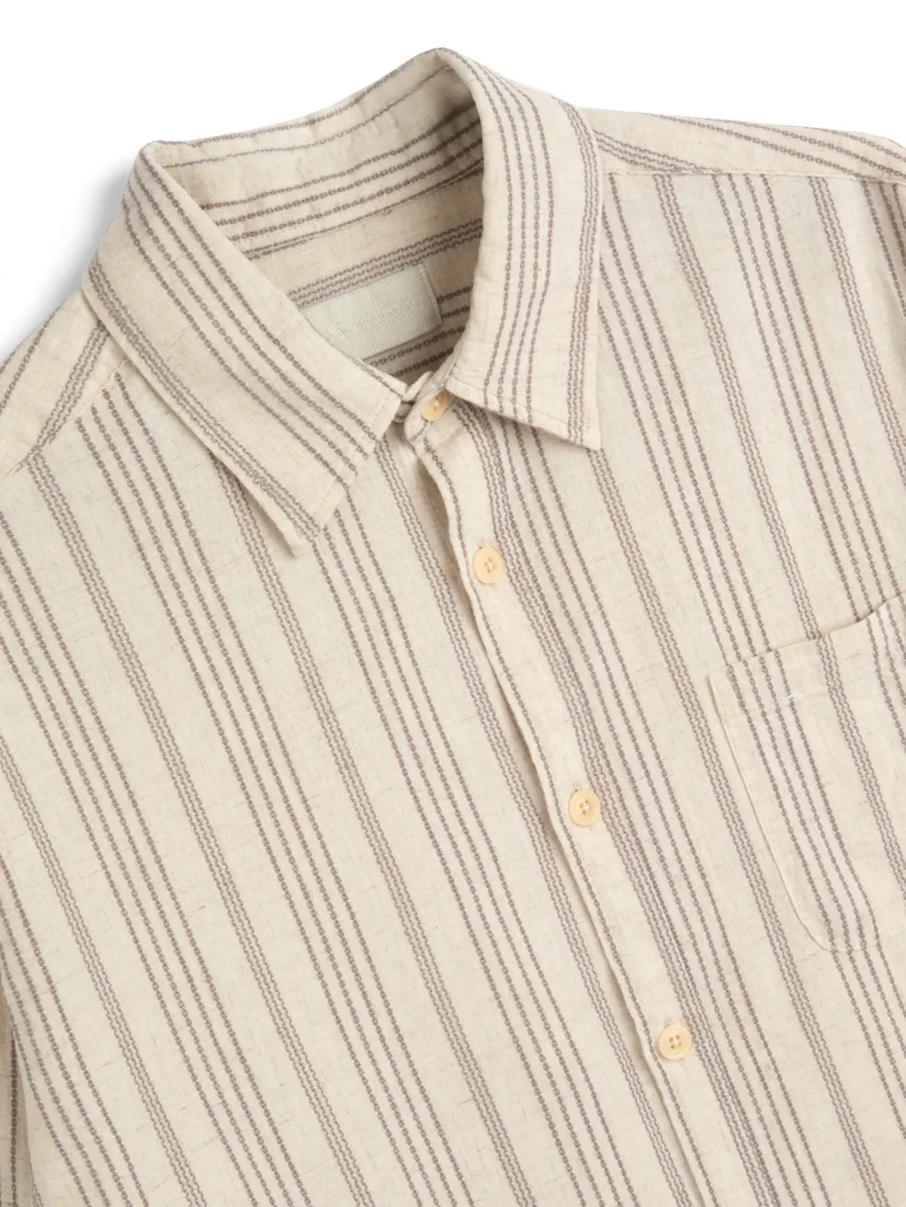 Long Sleeve Sand Cotton-Hemp Shirt