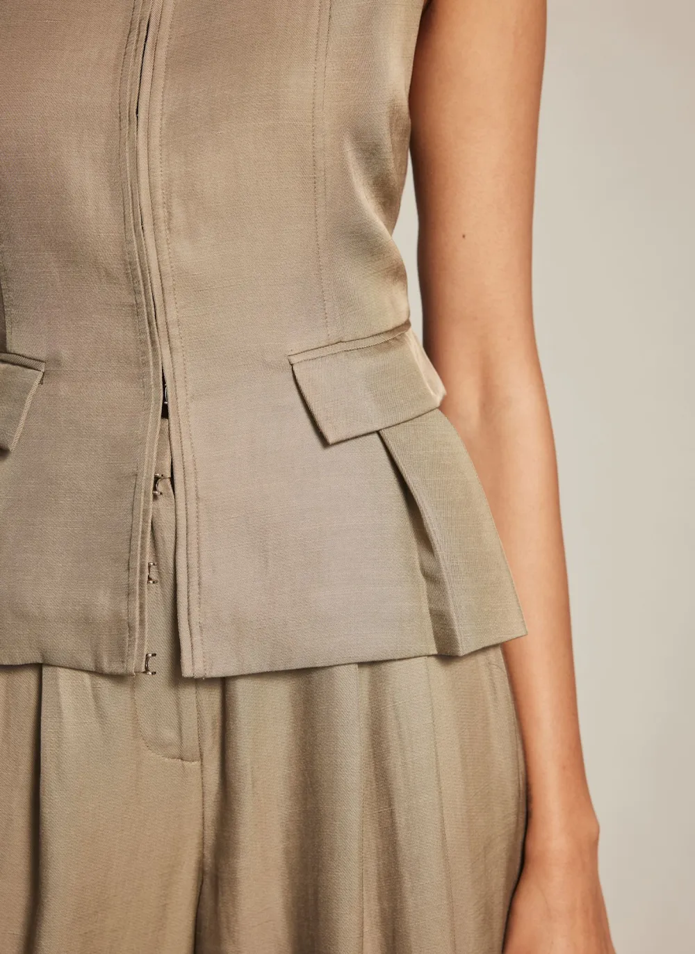 Casual StyleCrew Neck Waistcoat