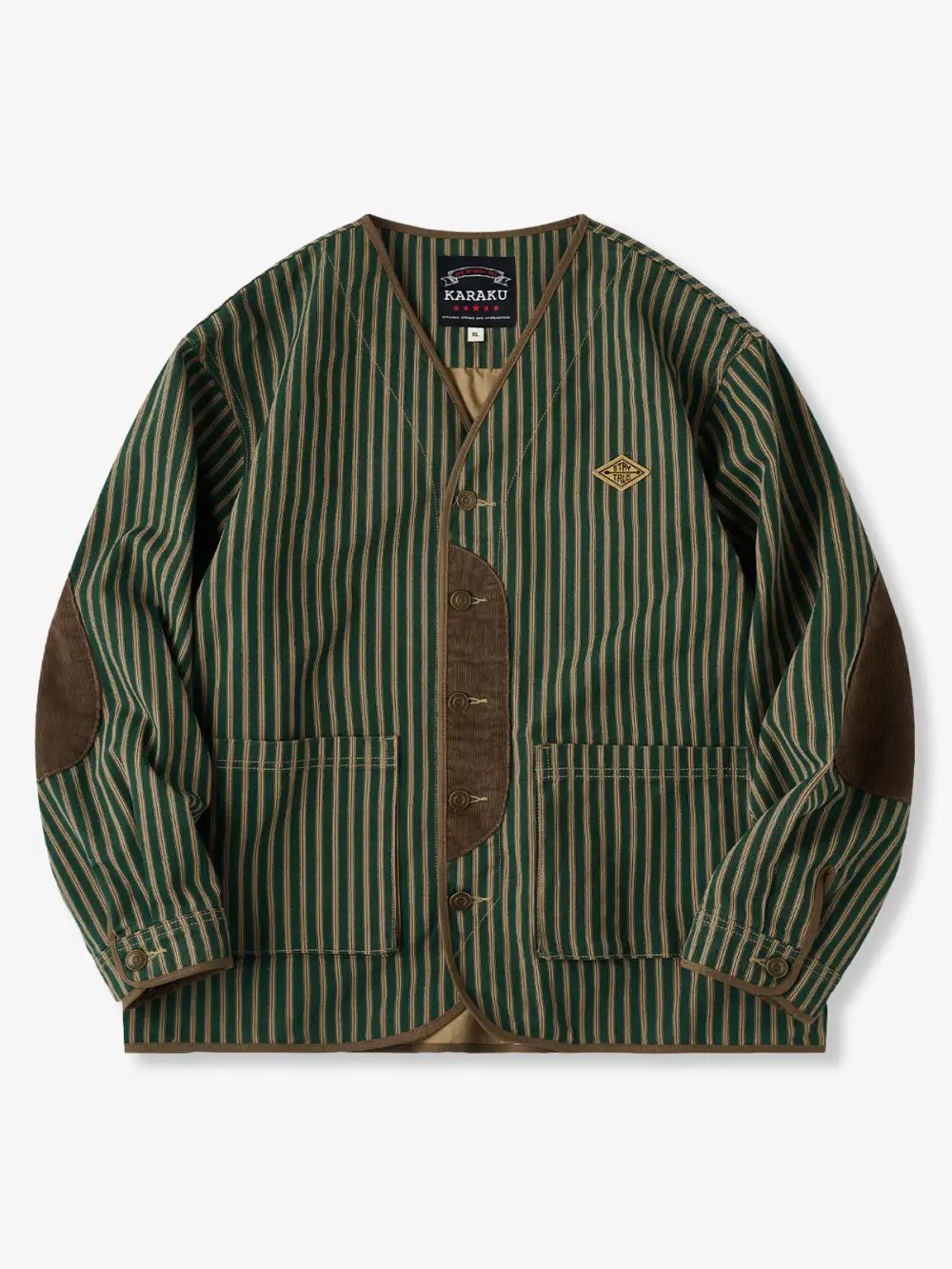 Men'S Corduroy Collarless Work Jacket
