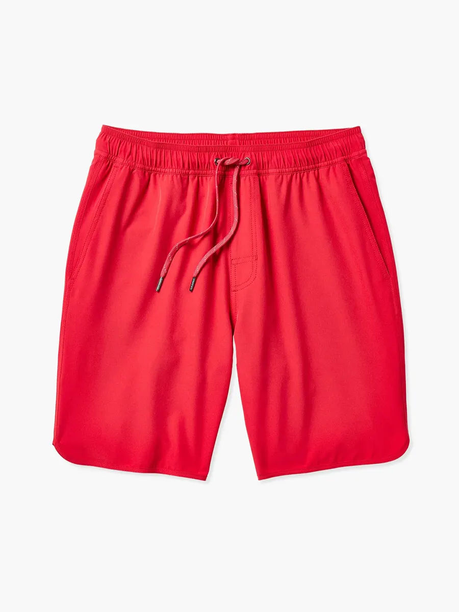 Men's solid color beach shorts