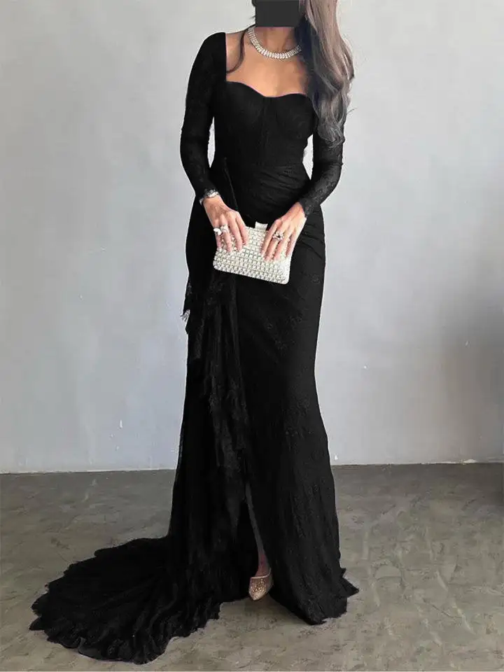 Mermaid Long Neck Maxi Dress