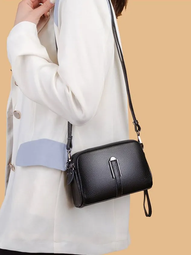 Urban Casual Leather Crossbody Bag