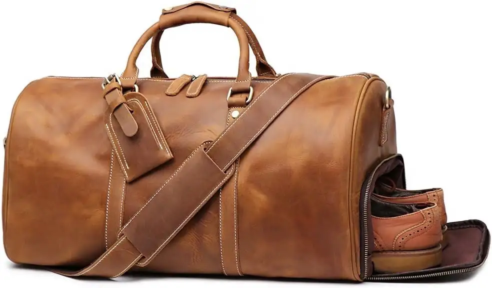 Leather Weekend Duffel Bag