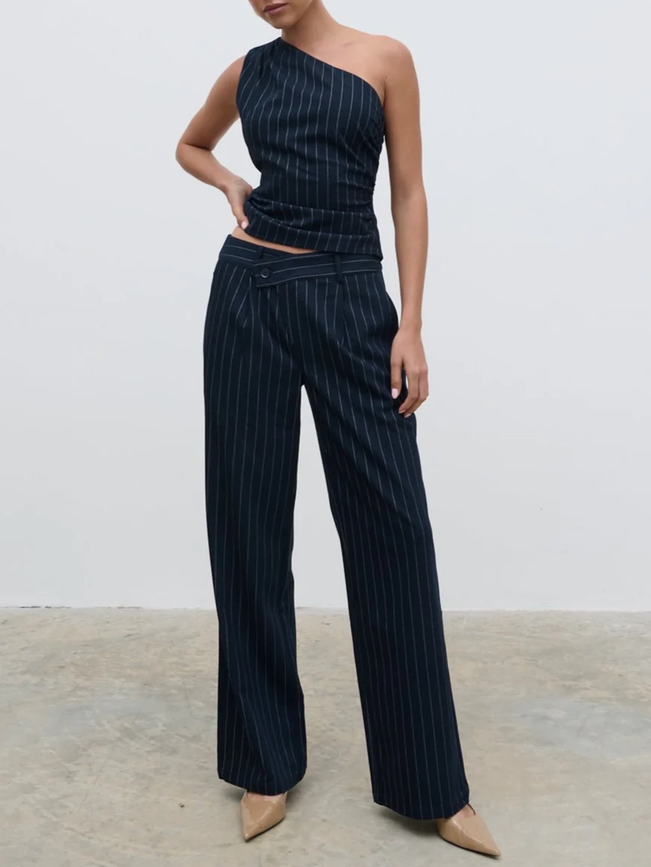 Slouchy Pinstripe Trousers