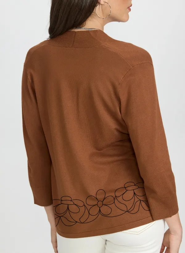 Short-Length Solid Color Cardigan