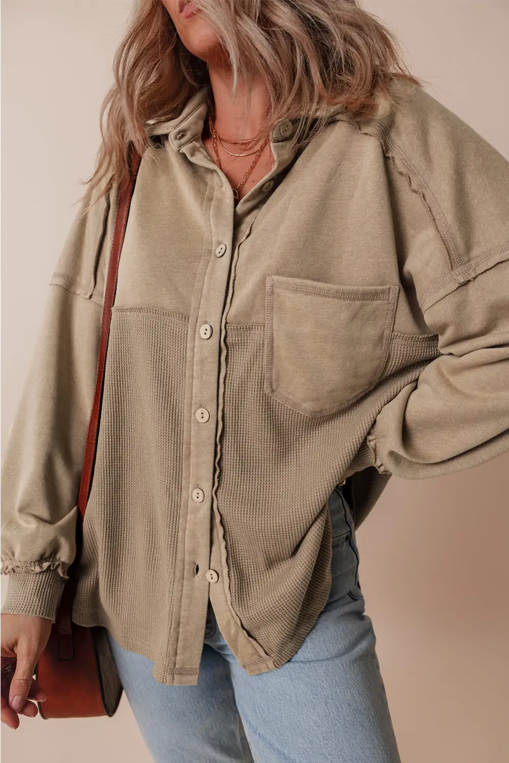 Relaxed Fit Mineral Wash Shacket