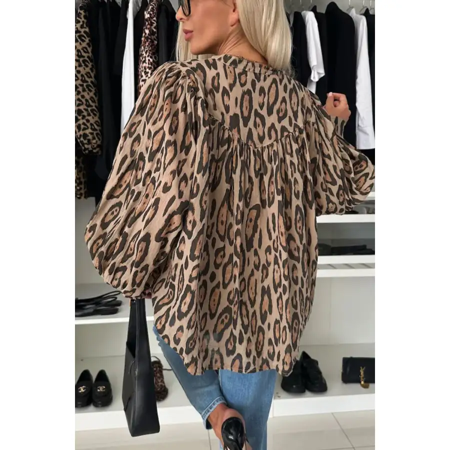 Cozy Leopard Button Up Button Up Shirt