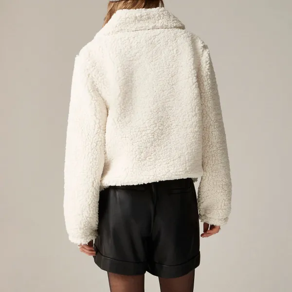 Jacquard-Print Sherpa Half-Zip Fleece Jackets