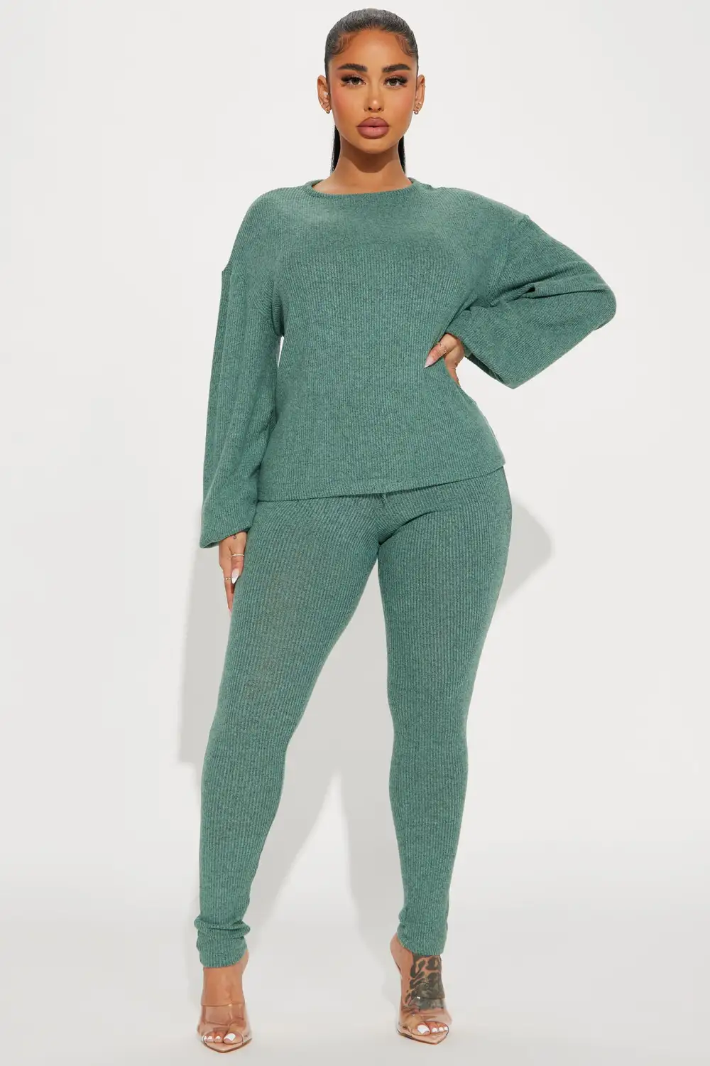 Comfy N Cozy Legging Set - Sage