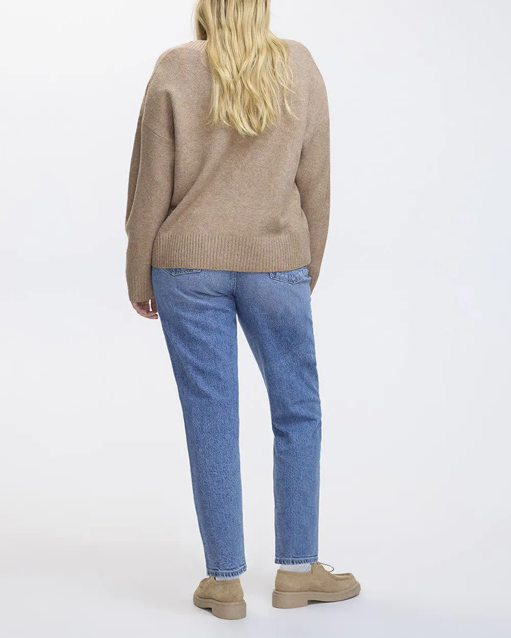 Plush Soft Long-Sleeve V-Neck Sweater