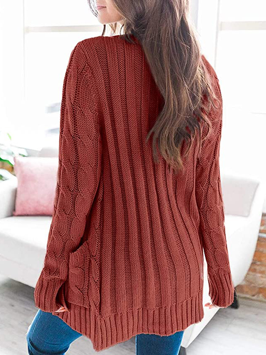 Women's Solid Color Cardigan Jacket