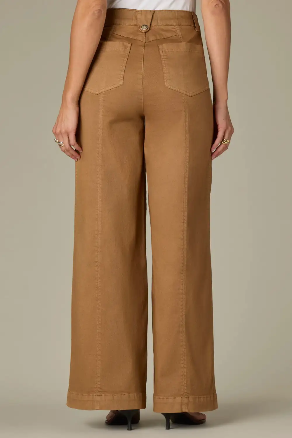  V-yoke Spade Pocket Petite Wide Leg Pants