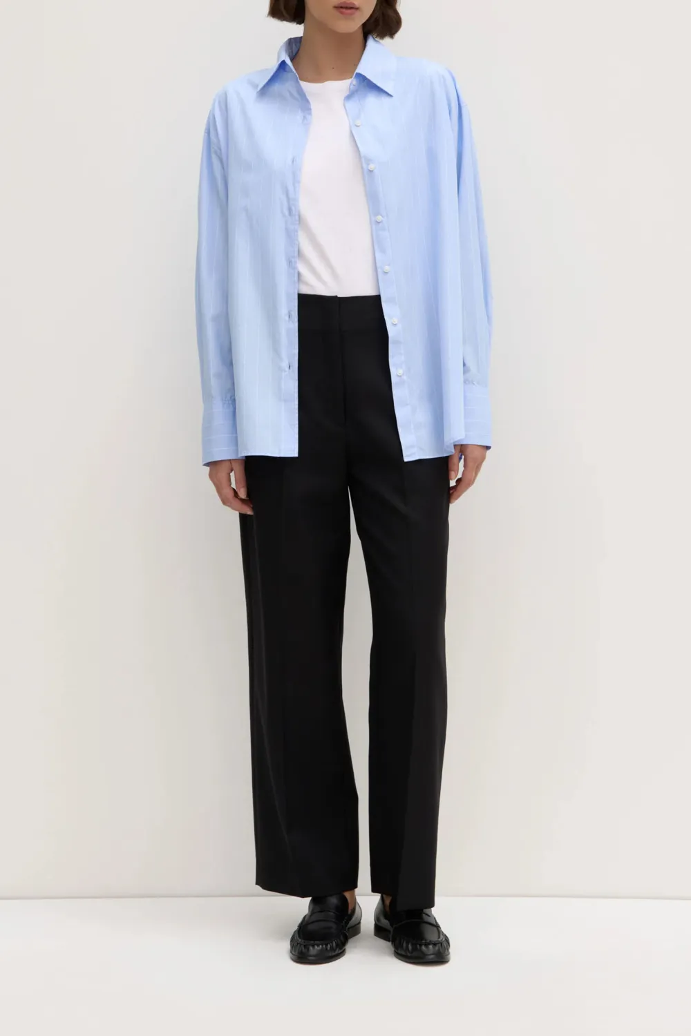 Curved Hem Loose Women's Shirt