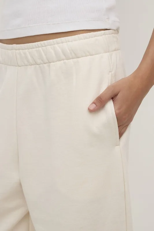 Shell Brushed Cotton Barrel-Leg Lounge Pant