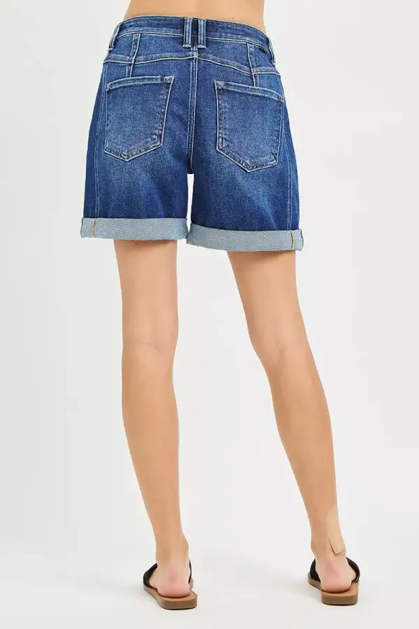 High Rise Seamed Casual Shorts