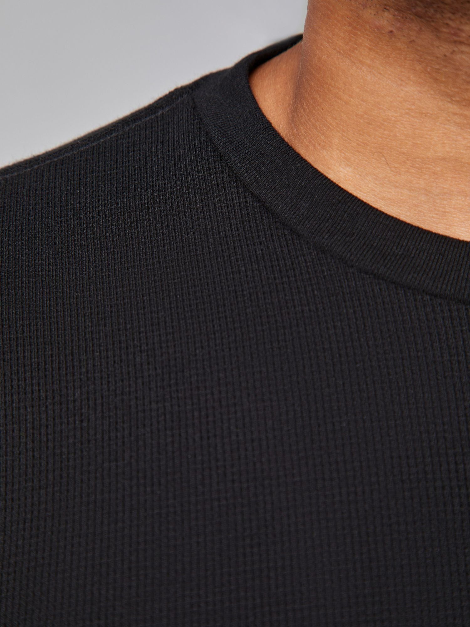 Black Thermal Long Sleeve Crew