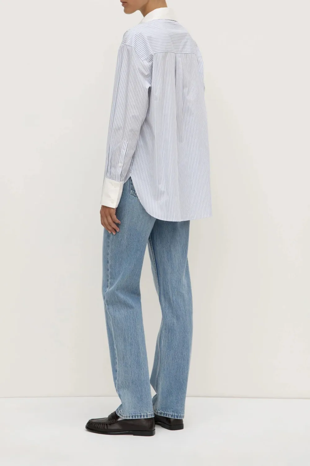 Striped Contrasting Button Up Shirt