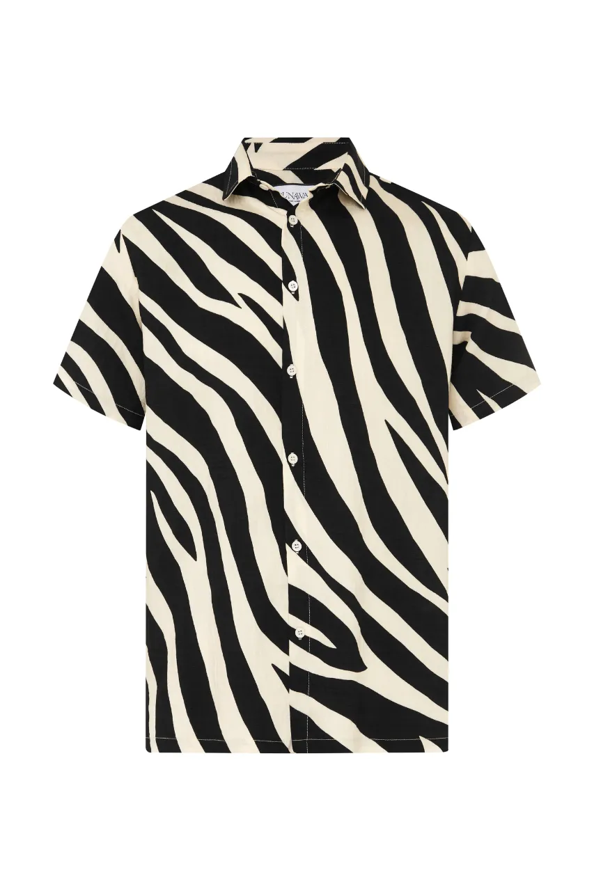 ZEBRA PRINT SHORT SLEEVE ABE Shirt