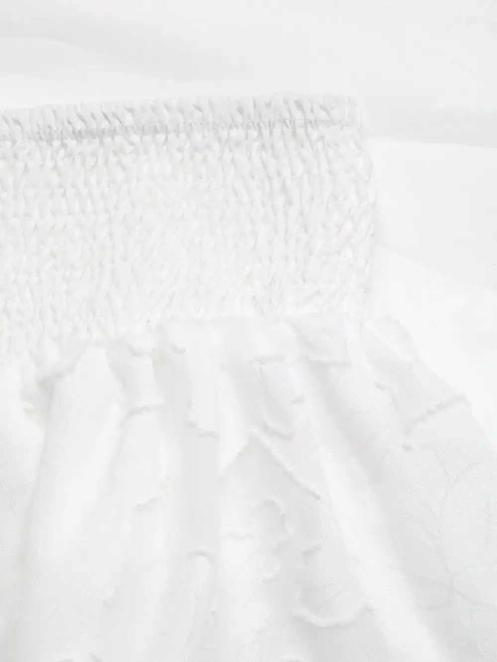Draped Cropped Smocked Detail Coordinated Set