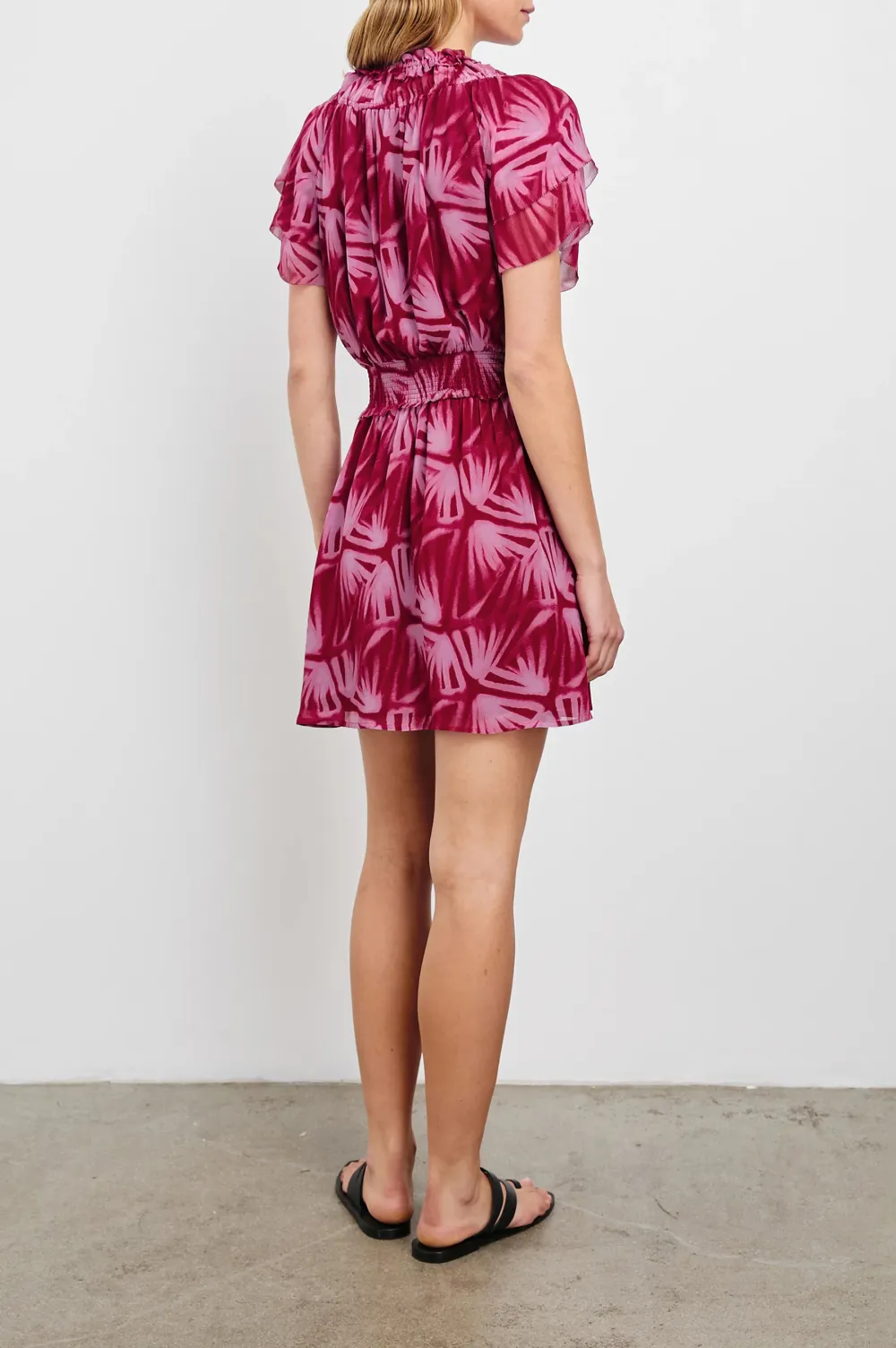 Retro Pleated Waist-Hugging Dress
