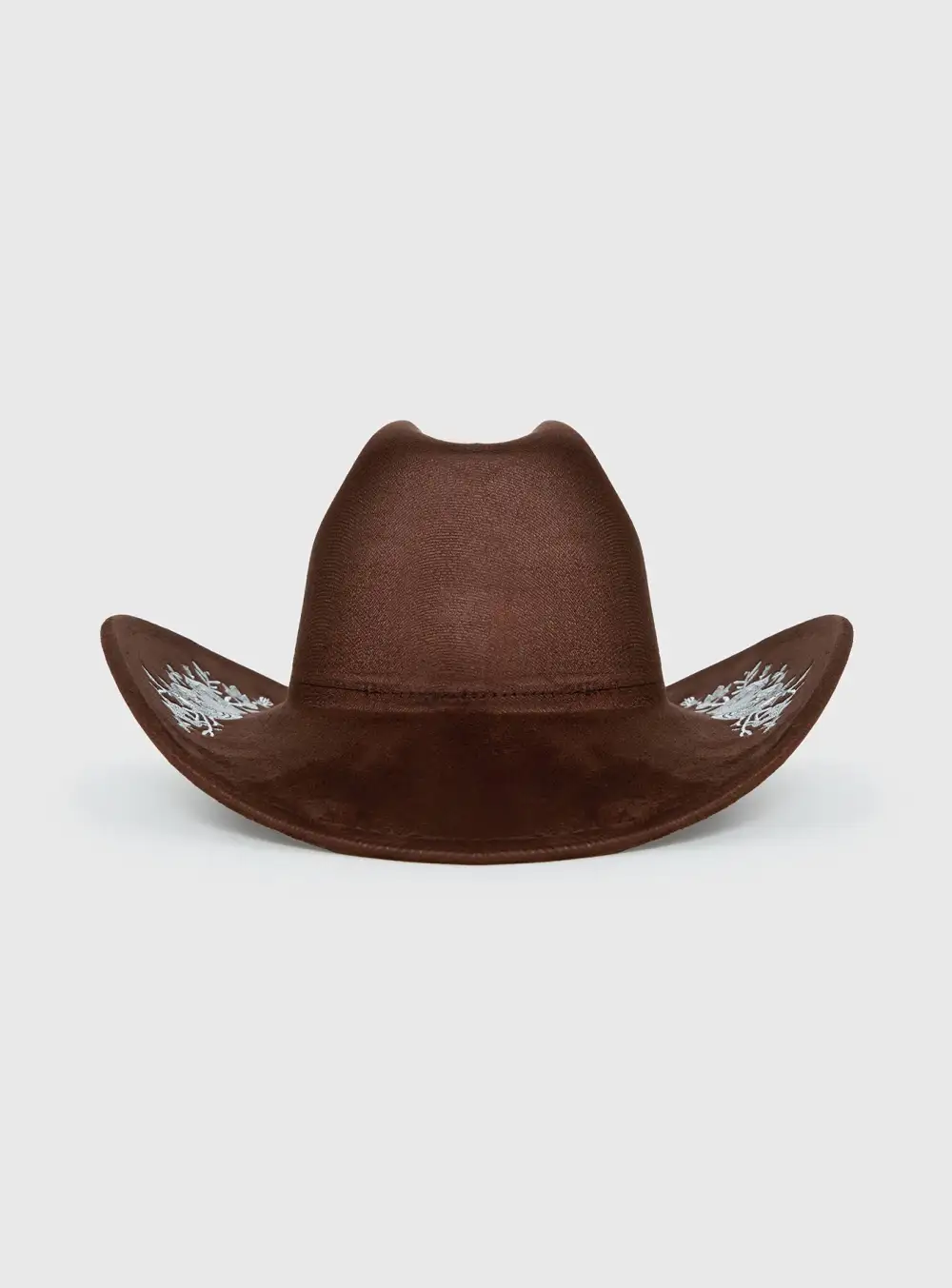 Embroidered Cowboy Hat Brown