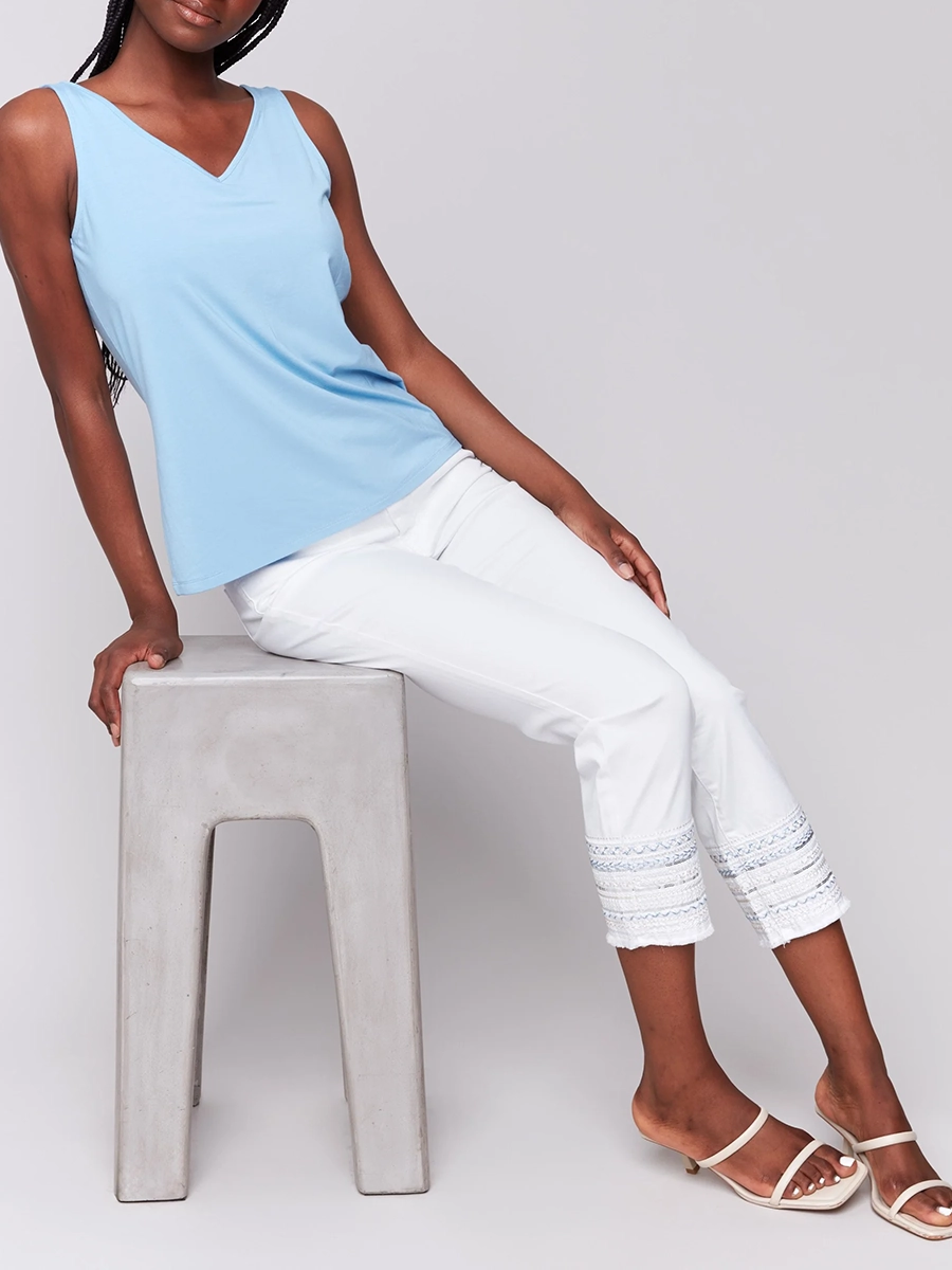 Straight-Leg Cotton Breathable Slim-Fit Jeans