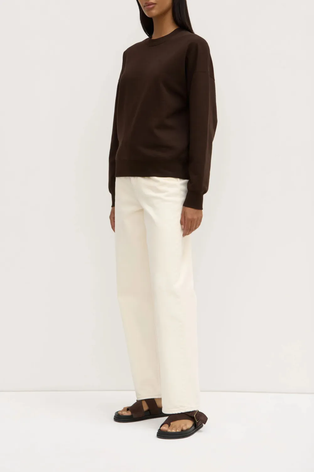Ribbed Mouth Solid Color T-Shirt