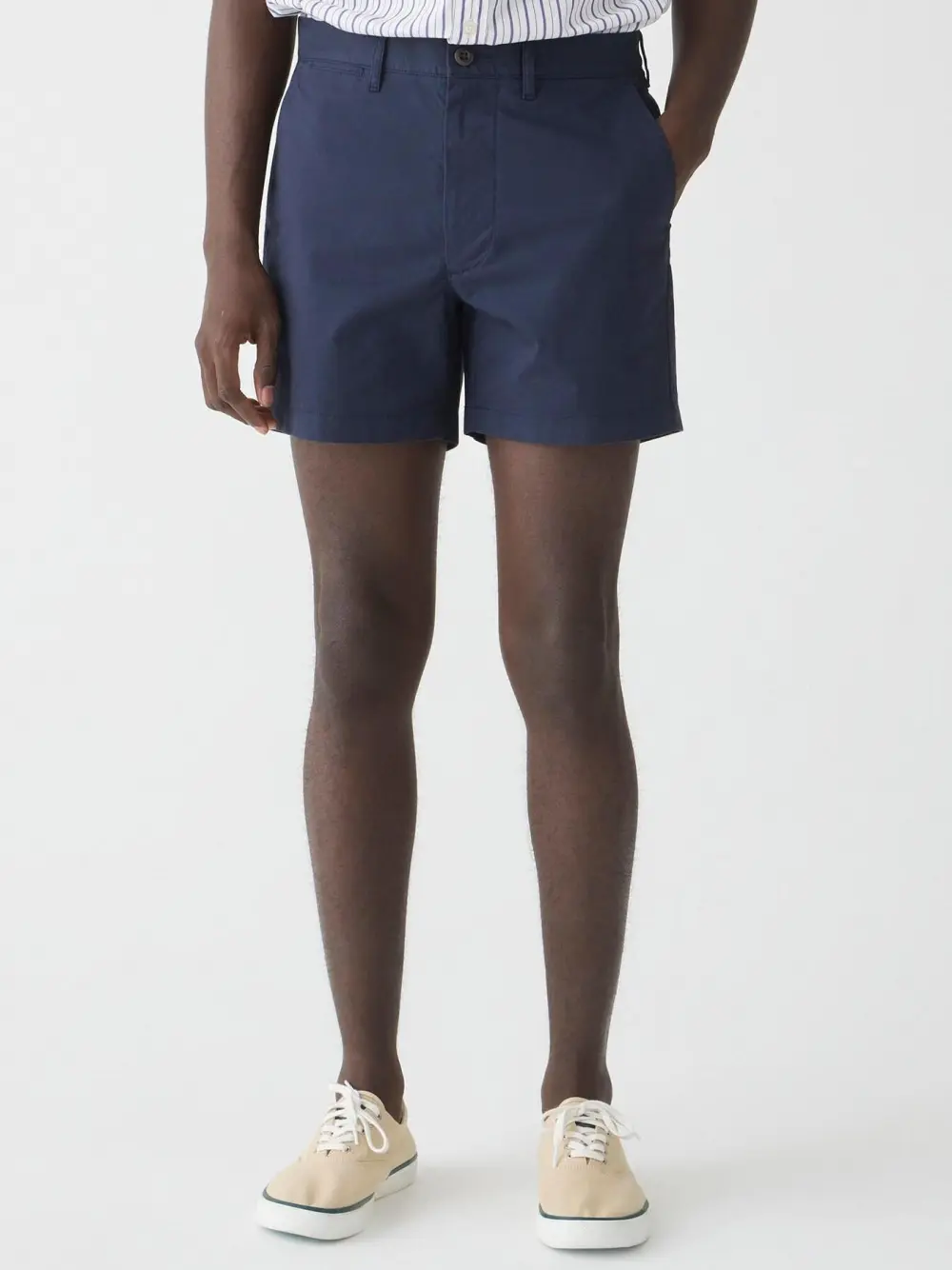 Dark Navy Blue Straight Leg Men's Shorts