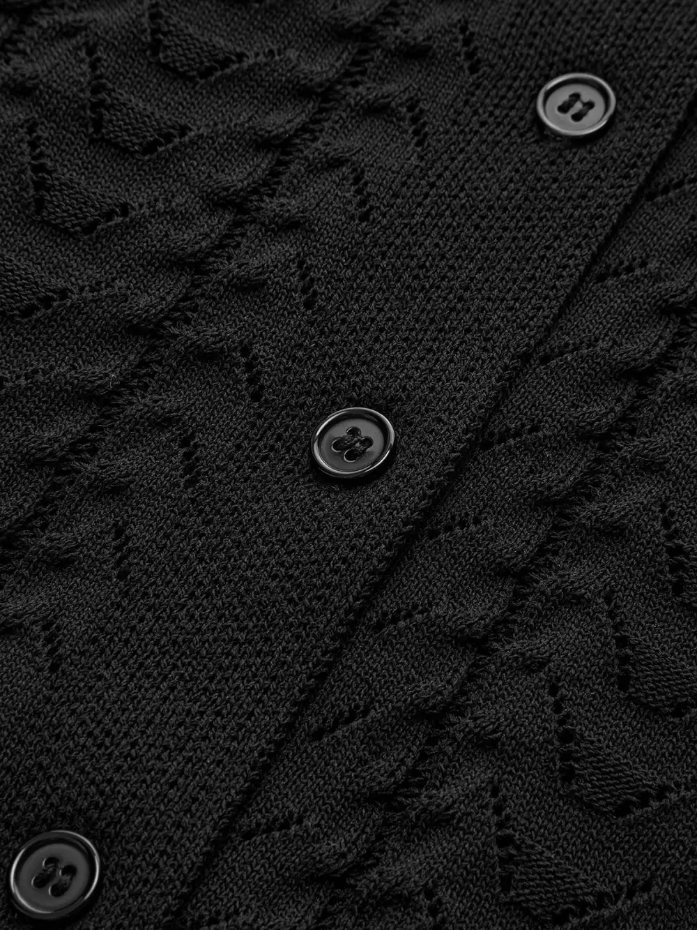 Textured Button-Front Sweater Vest