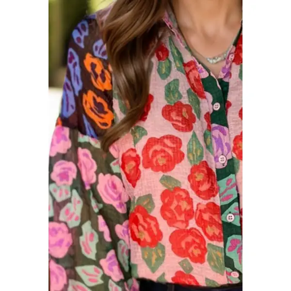 Easygoing Collared Print Collared Shirt