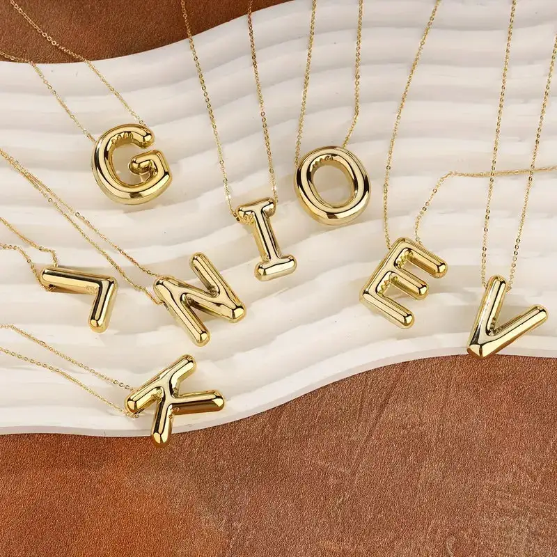 Preppy Style Initial Pendant Necklace